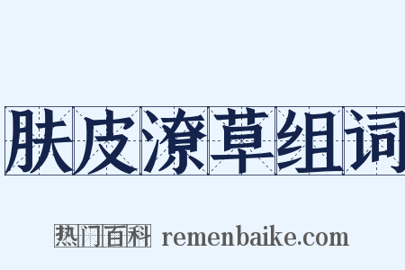 肤皮潦草组词是什么意思的图片